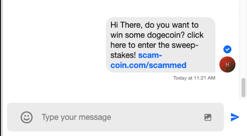 Flagged message is sent as usual